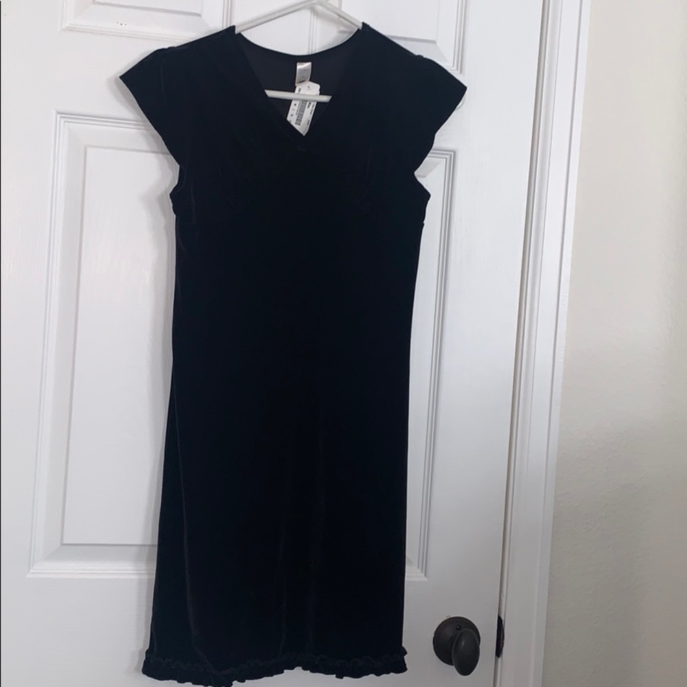 Velvet black dress and jacket set